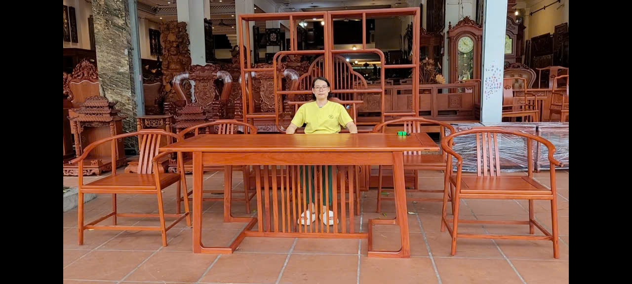 bộ bàn trà mẫu hiên đại-gỗ hương nam phi